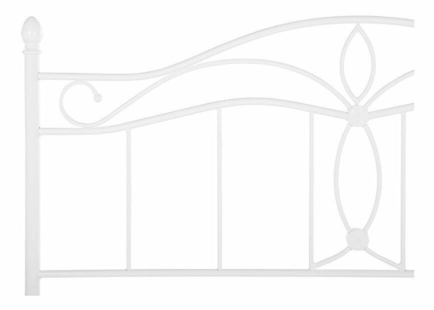 Manželská postel 180 cm ANTALIA (s roštem) (bílá)