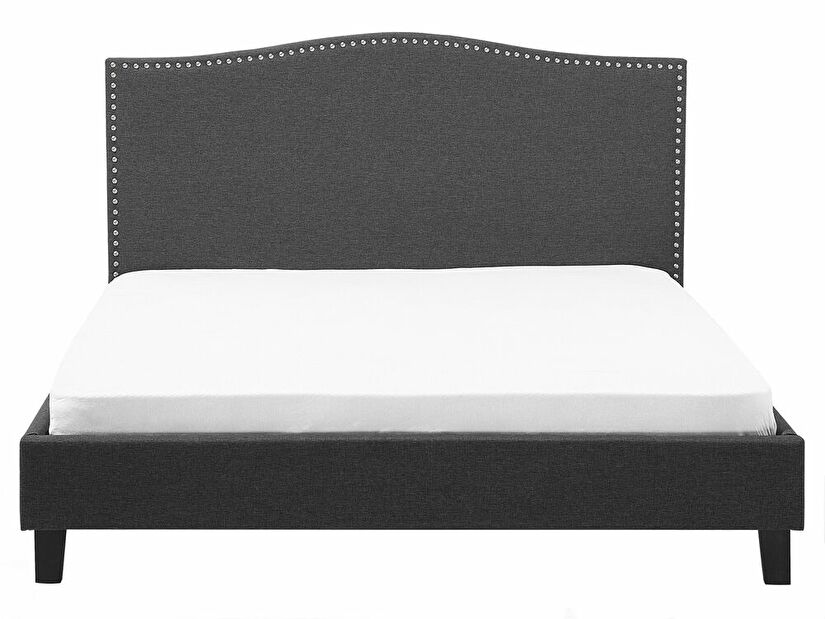 Manželská postel 160 cm MONTHY (s roštem a LED osvětlením) (tmavě šedá)
