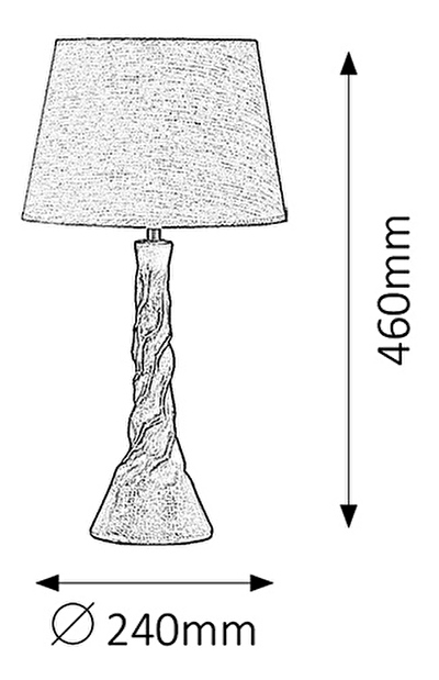 Stolní lampa Hattie 4375 (antická stříbrná + béžová)