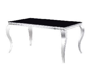 Jídelní stůl 150 cm Pria (černá + chromová) (pro 4 až 6 osob)