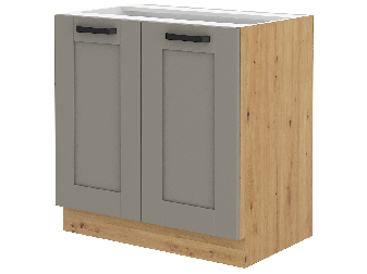 Dolní kuchyňská skříňka Lucid 80 D 2F BB (dub artisan + claygrey)