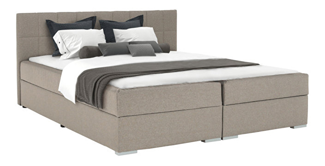 Manželská postel Boxspring 180 cm Ferata tv komfort (šedohnědá) *výpredaj
