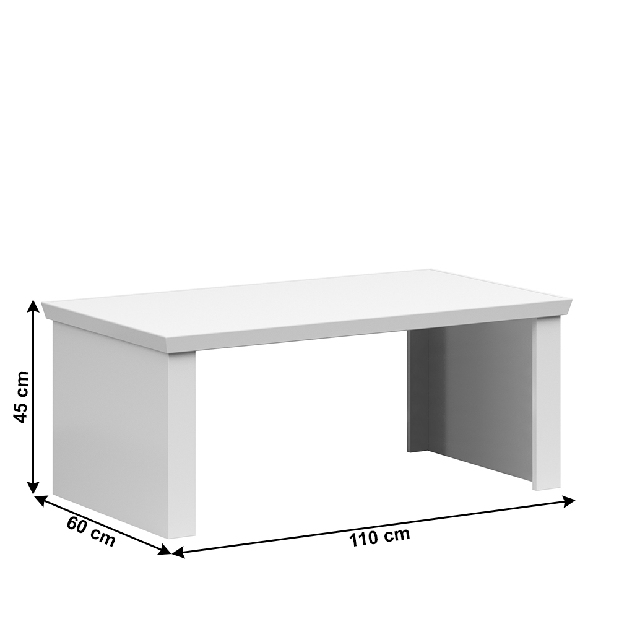 Konferenční stolek Aryness (bílá)