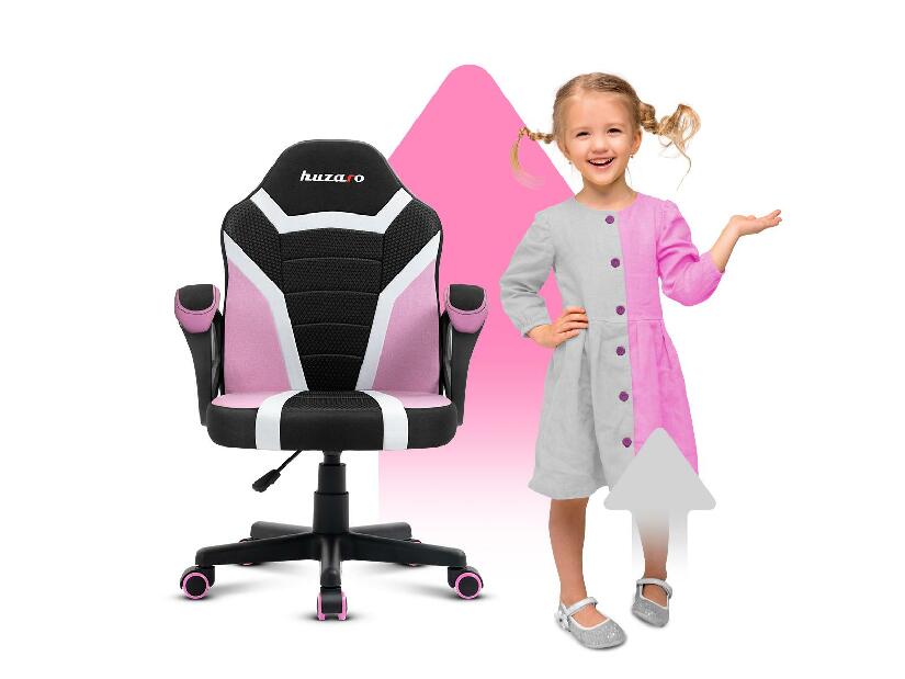Dětská herní židle Rover 1 (černá + růžová)