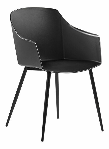 Set 2 ks. jídelních židlí FONOR (černá)