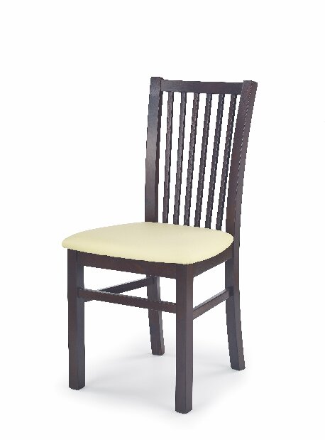 Jídelní židle Jacek (ořech tmavý + krémová)