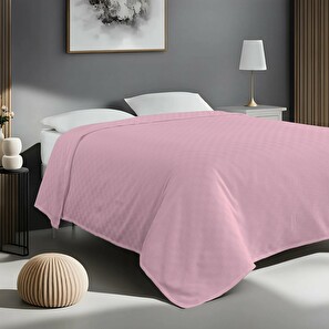 Přehoz na postel 200 x 230 cm Plaines (růžová)