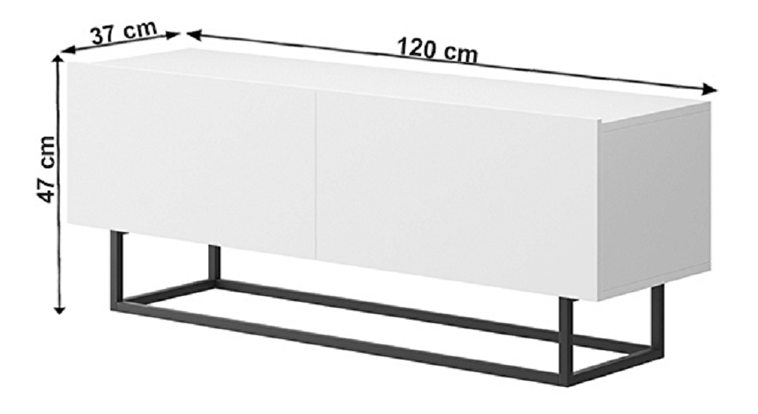 TV stolek/skříňka Svaren ERTV 120 (bílá)