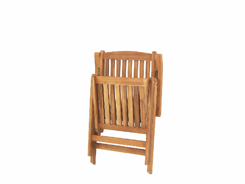 Set 2 ks. zahradních židlí Jakarta (světlé dřevo)