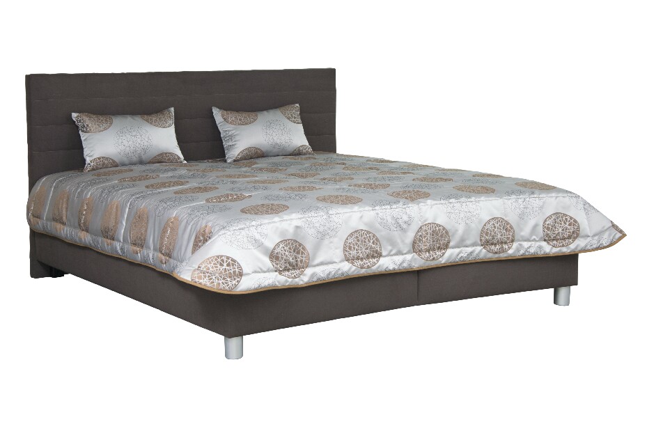 Manželská postel 180 cm Blanář Mirka (tmavošedá) (s roštem a matrací NELLY)