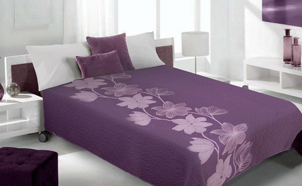 Přehoz na postel 210x170cm Lily (fialová)
