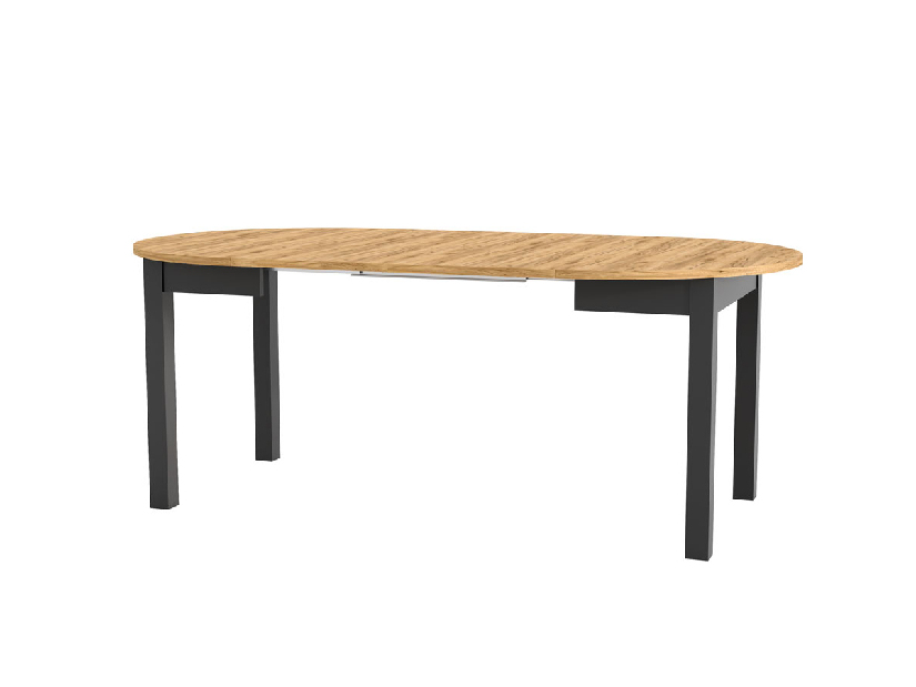 Jídelní stůl Isiah 02 (dub + černá) (pro 4-8 osob)