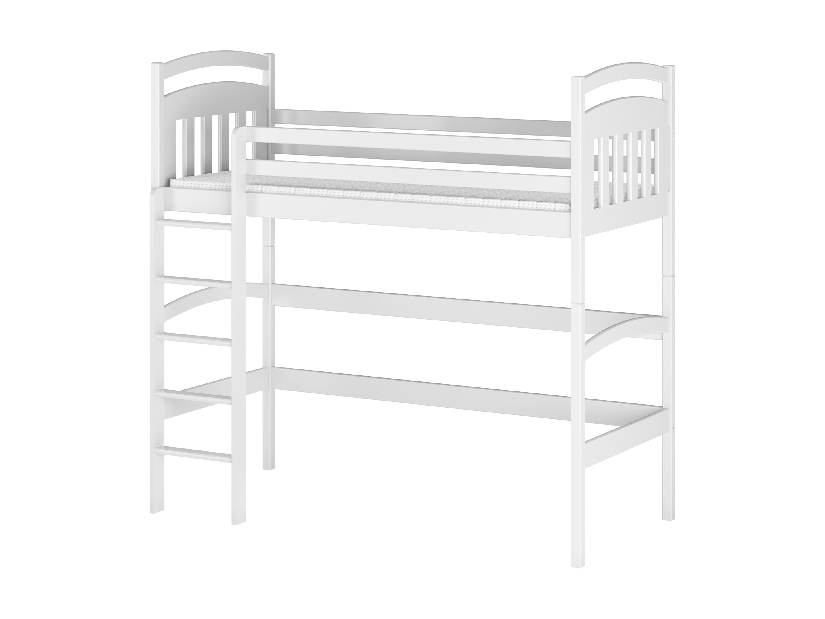 Dětská postel 90 cm Theo (s roštem a úl. prostorem) (bílá)