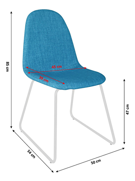 Jídelní židle Ontari (modrá)