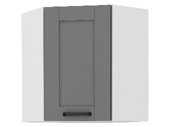 Horní rohová kuchyňská skříňka Lucid 58 x 58 GN 72 1F (dustgrey + bílá)