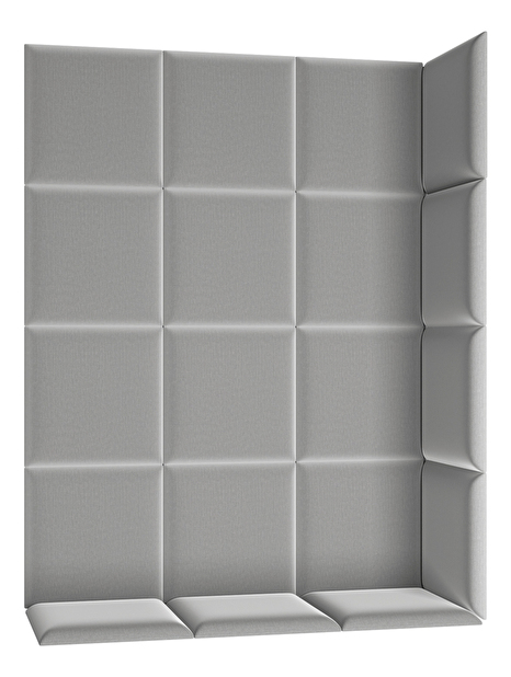 Set 19 čalouněných panelů Quadra 120x160 cm (světlešedá)