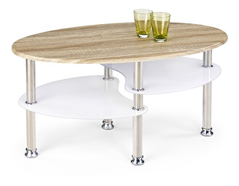 Konferenční stolek Mente (dub sonoma + bílá)