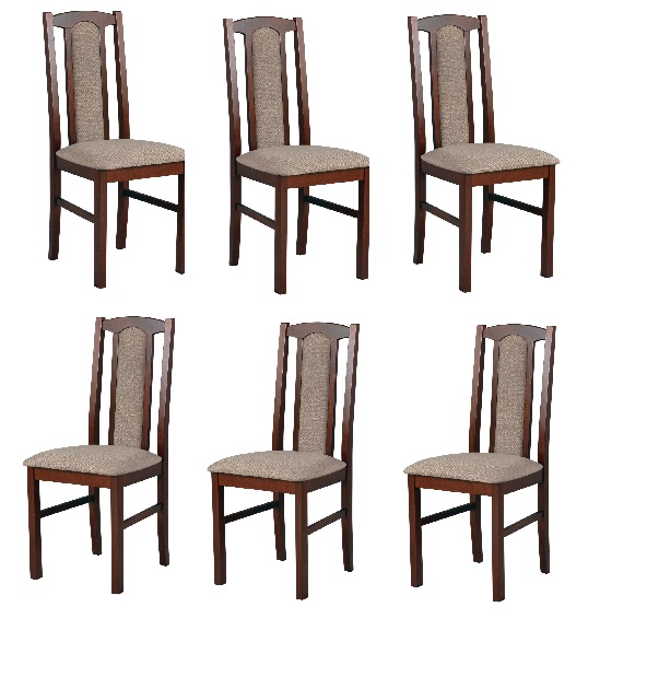 Set 6 ks. jídelních židlí Elmer (pro 6 osob)
