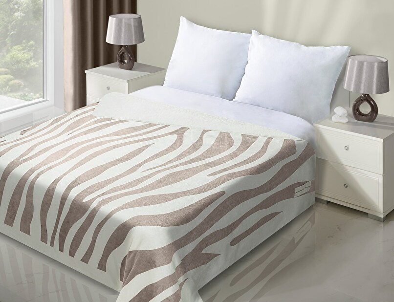 Přehoz na postel 210x170cm Zebra (béžová)