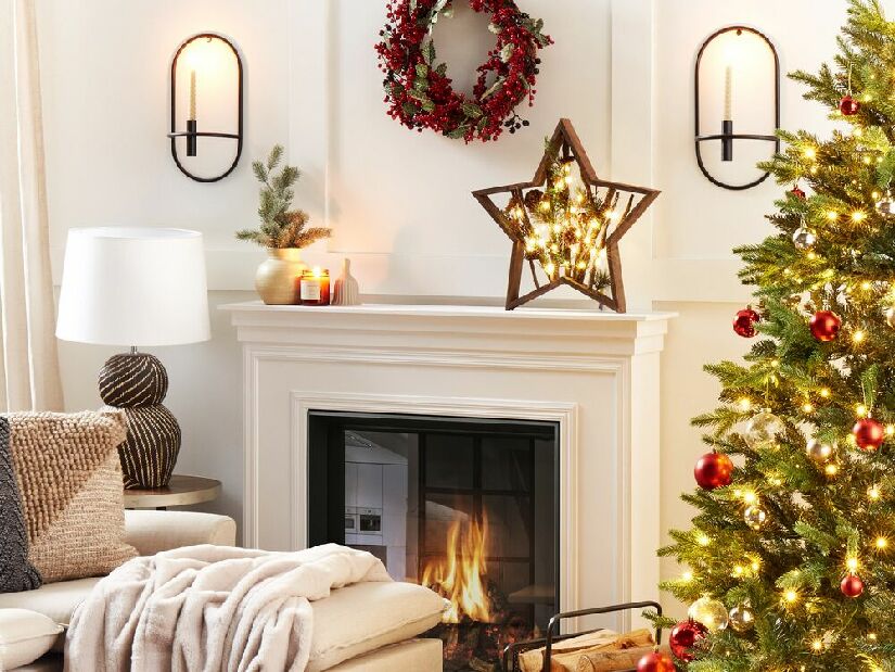 Vánoční dekorace Daca (tmavé dřevo) (s osvětlením)