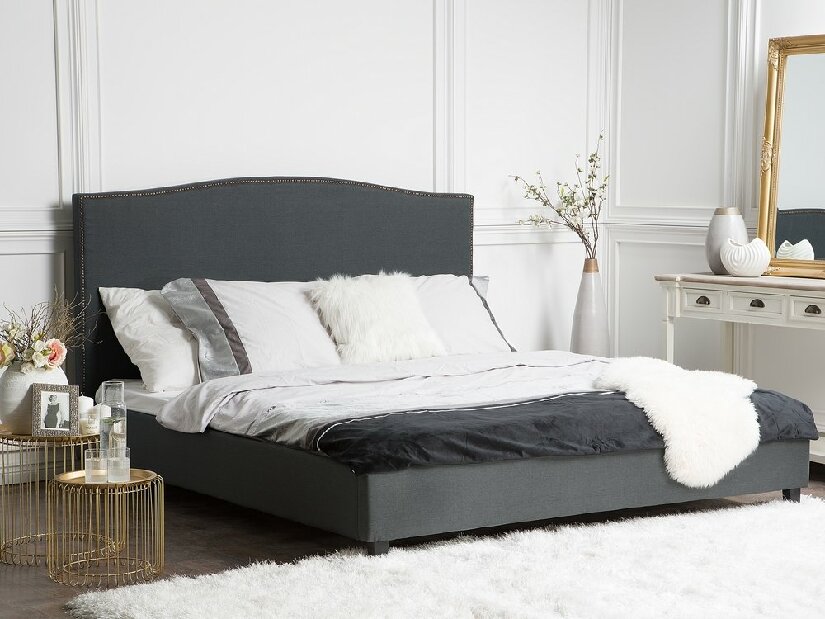 Manželská postel 180 cm MONTHY II (s roštem) (šedá)