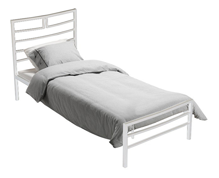 Jednolůžková postel 90 cm Dalia (s roštem) (bílá)
