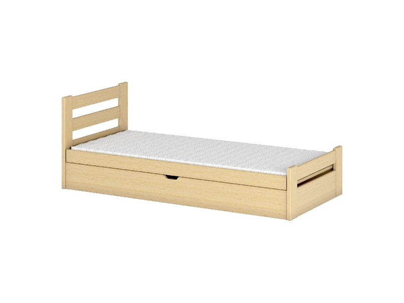 Dětská postel 80 cm Nia (s roštem a úl. prostorem) (borovice)