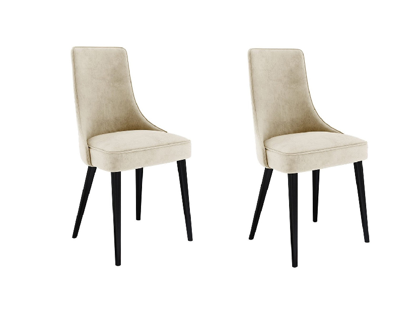 Set 2ks jídelních židlí Araceli 3 (krémová + černá) *výprodej
