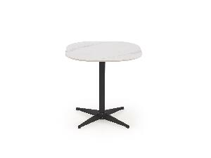 Konferenční stolek Bora S (bílý mramor + černá)