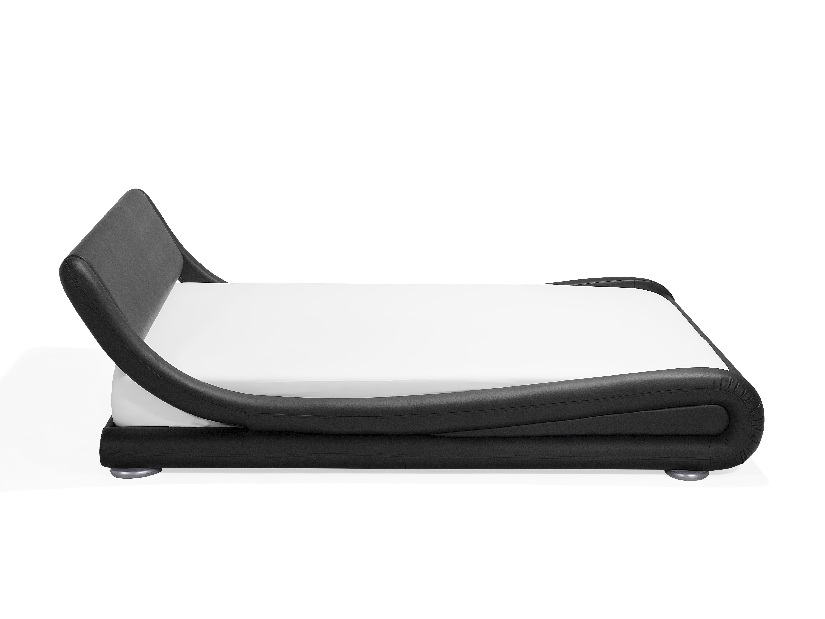 Manželská postel 160 cm AVENUE (s roštem) (černá matná)