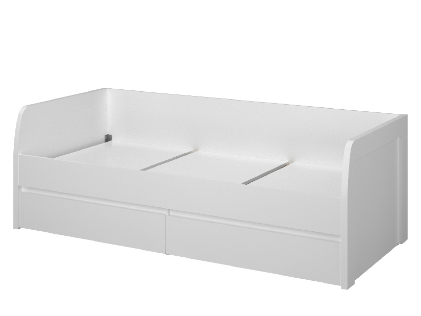 Jednolůžková postel 90 cm Ethan (bílá) (s roštem)