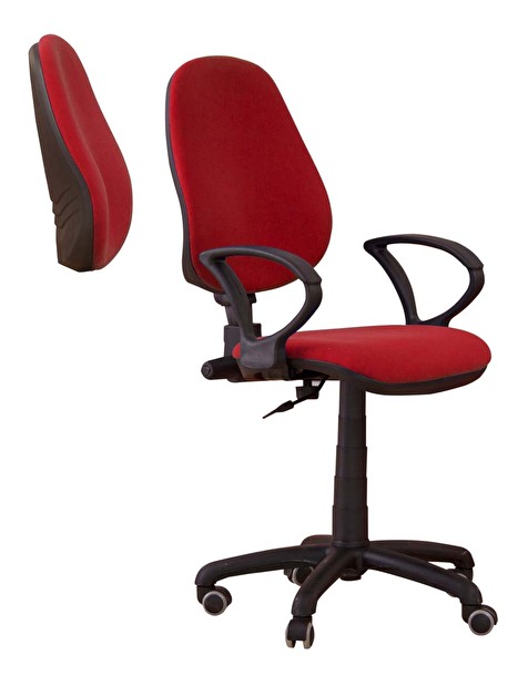 Kancelářská židle Polo 50 červená (s područkami)
