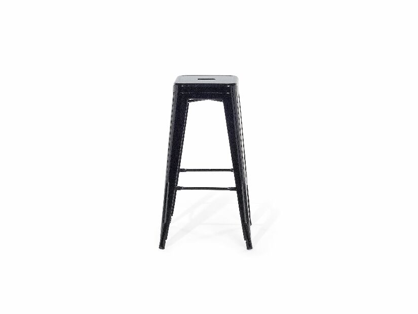 Set 2ks. barových židlí 76cm Cabriot (černá)