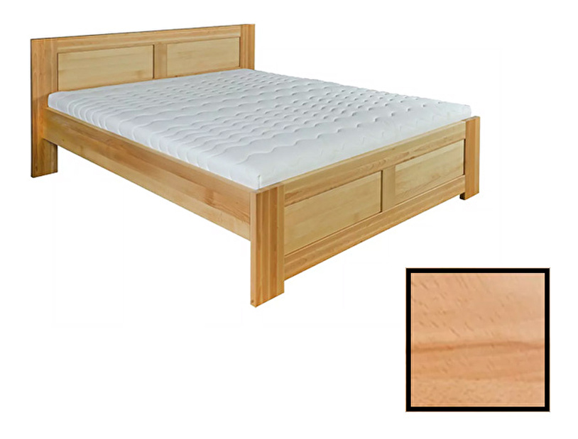 Manželská postel 160 cm LK 112 (buk přírodní) (masiv) *výprodej