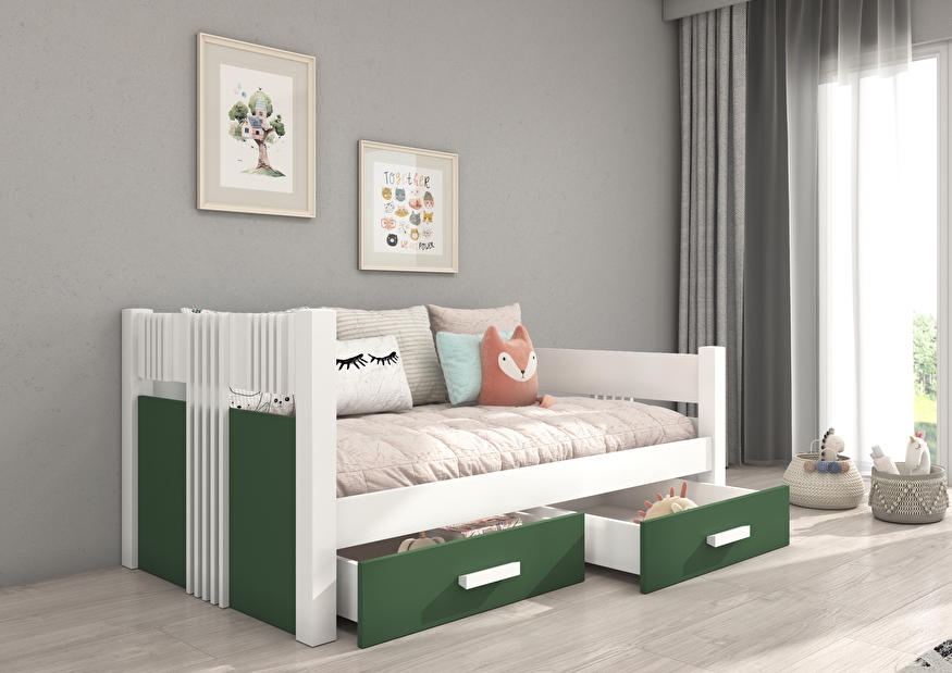 Dětská postel 180x80 cm Buppi (zelená)