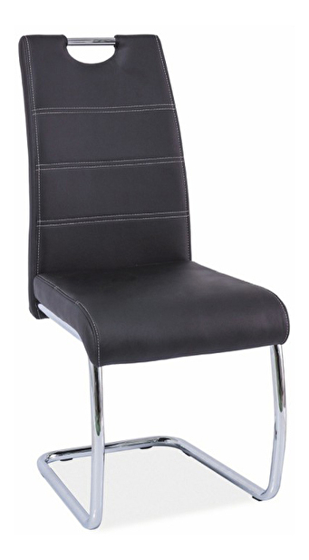 Jídelní židle Abira new (černá + chrom)