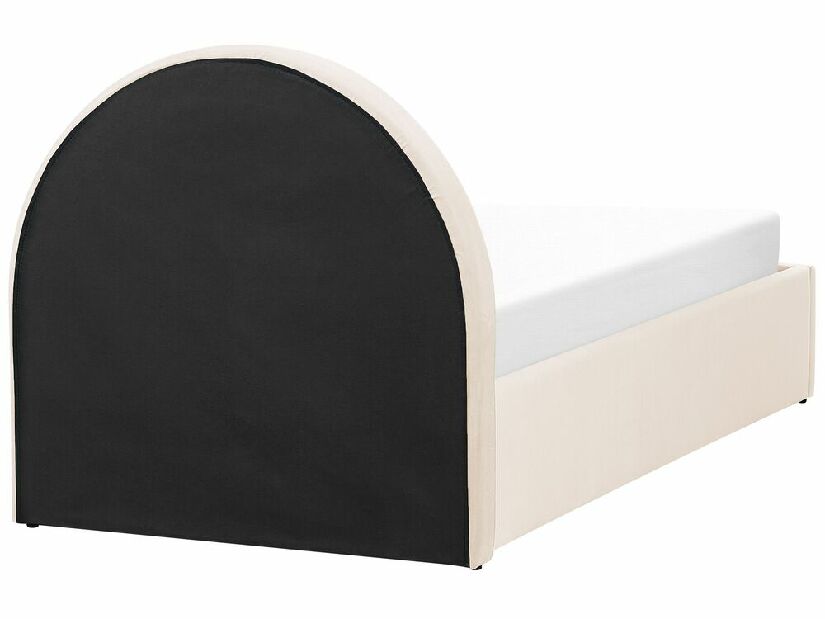Jednolůžková postel 90 cm Annesile (béžová) (s roštem) (s úl. prostorem)
