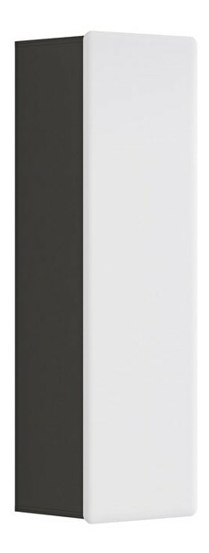 Skříňka na stěnu BRW Possi Light SFW1D/13/4 (šedý wolfram + lesk bílý)