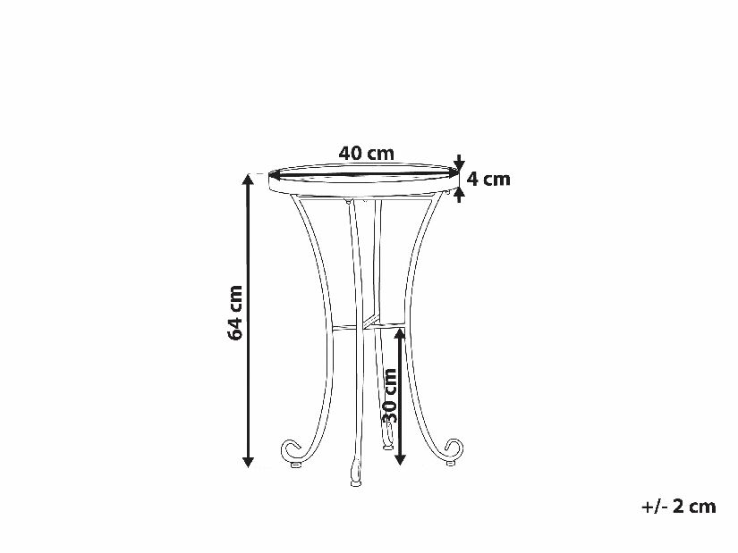 Zahradní stolek CAVEA (růžová)