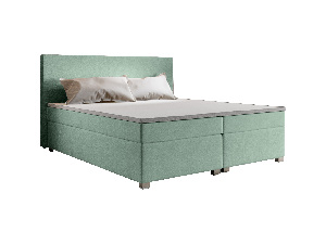 Manželská postel Boxspring 160 cm Simon (mátová) (s matrací, bez úložného prostoru)
