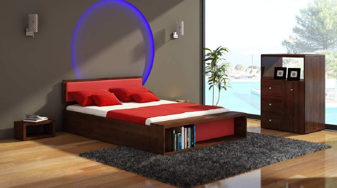 Manželská postel 180 cm Naturlig Invik (buk) (s roštem)