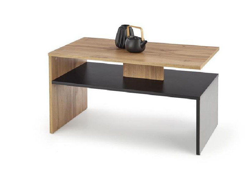 Konferenční stolek Sitar (černá + dub wotan)