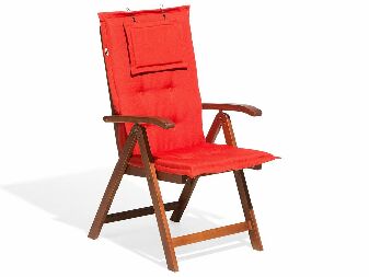 Zahradní židle Tratoria (tmavě červená) (s poduškou)