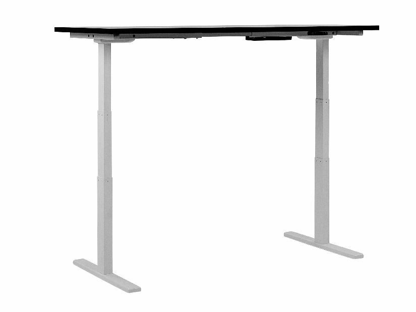 Psací stůl Upgo (černý bílý) (elektricky nastavitelný)