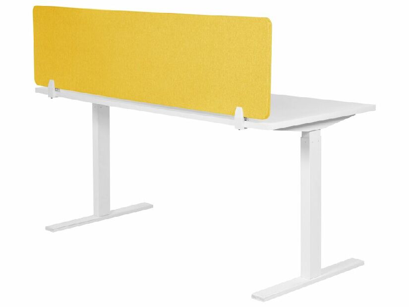 Přepážka na pracovní stůl 160 x 40 cm Walda (žlutá)
