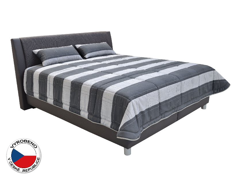 Manželská postel 180 cm Blanář Taranto (šedá) (s rošty a matracemi Nelly Plus)