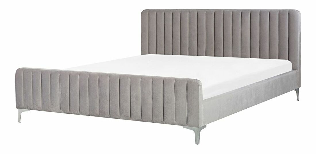 Čalouněná postel 160x200 cm Laraine (světle šedá) (s roštem)