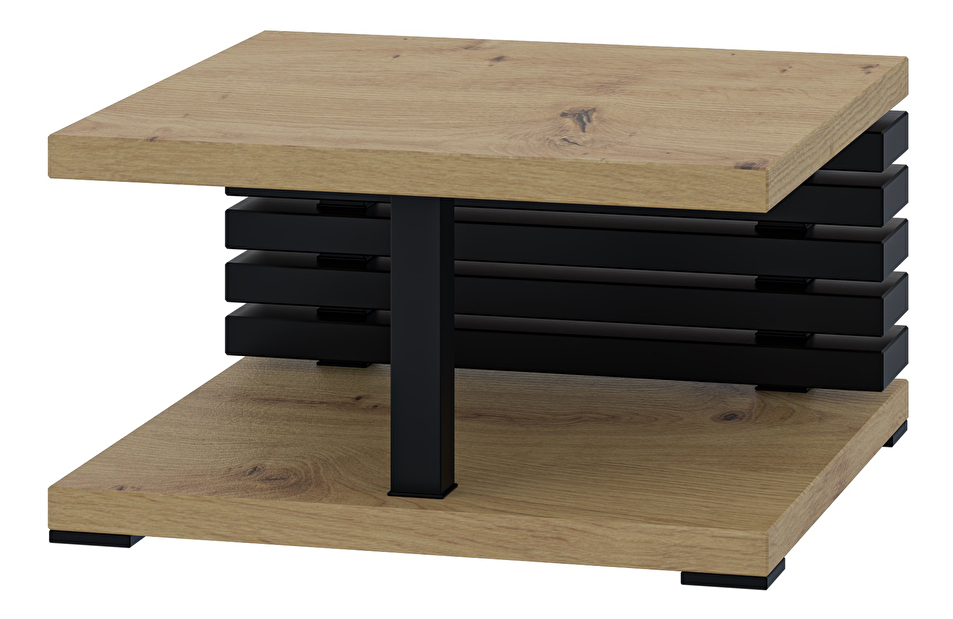 Konferenční stolek Kyram 2 (artisan + černá)
