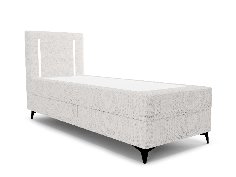 Jednolůžková postel 90 cm Ortega Comfort (světle šedá) (s roštem a matrací, bez úl. prostoru) (s LED osvětlením)