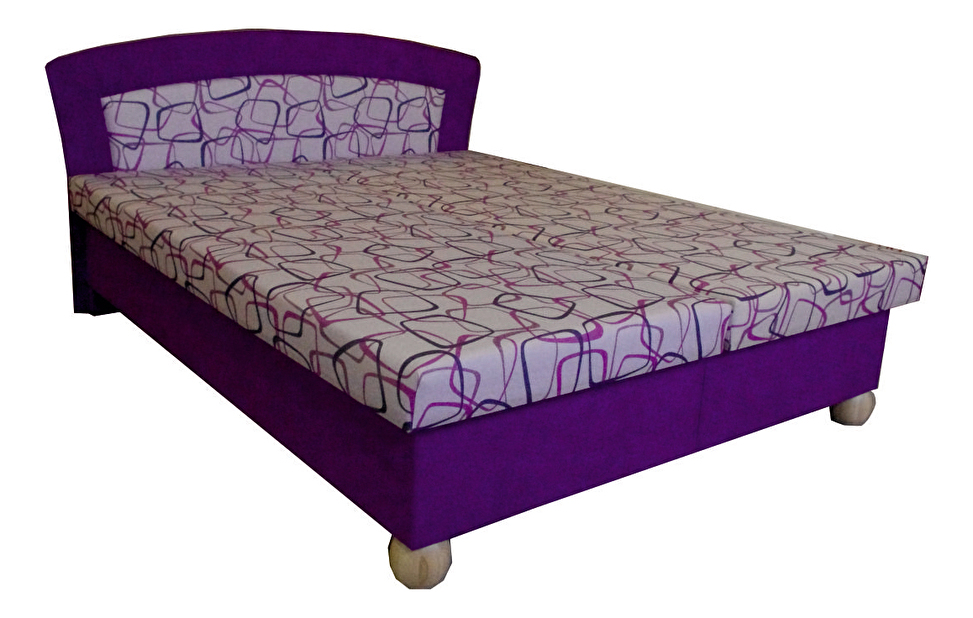 Manželská postel 160 cm Brigita 160N (fialová) (s matrací)
